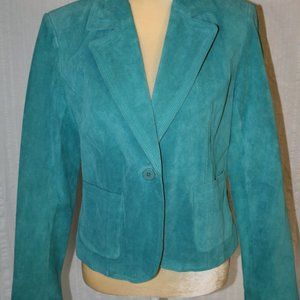 Turquoise Leather Jacket